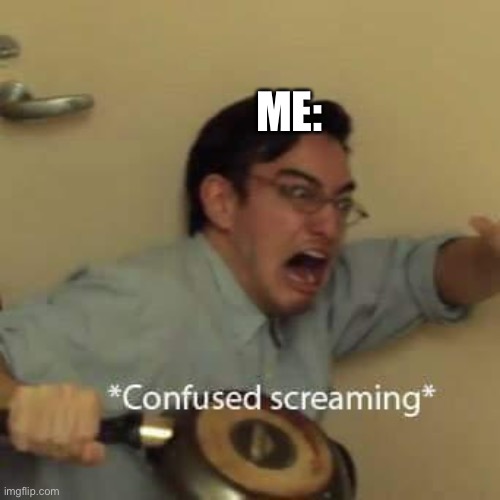 filthy frank confused scream | ME: | image tagged in filthy frank confused scream | made w/ Imgflip meme maker