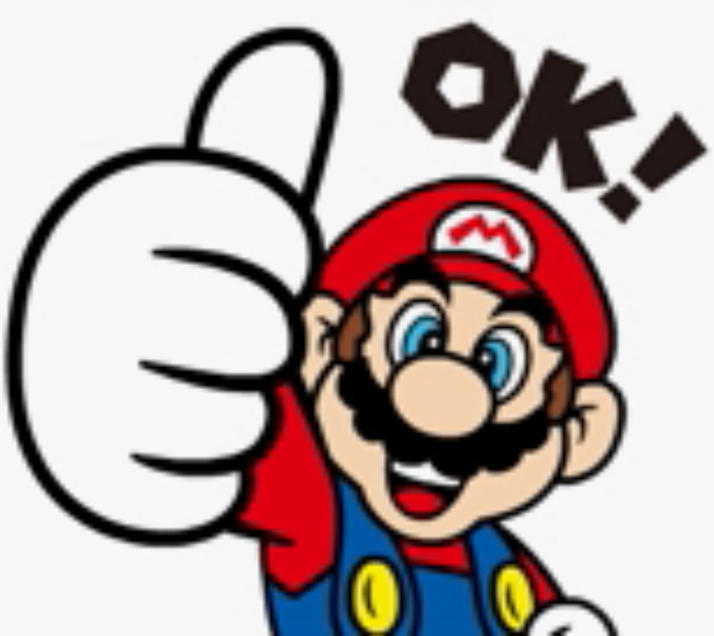 High Quality Mario OK! Blank Meme Template