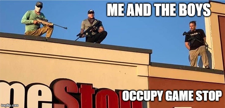 Snowflakes | ME AND THE BOYS; OCCUPY GAME STOP | image tagged in me and the boys | made w/ Imgflip meme maker