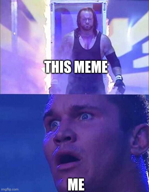 Randy Orton, Undertaker | THIS MEME ME | image tagged in randy orton undertaker | made w/ Imgflip meme maker