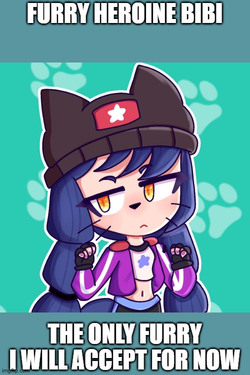 c u t e i g | FURRY HEROINE BIBI; THE ONLY FURRY I WILL ACCEPT FOR NOW | made w/ Imgflip meme maker