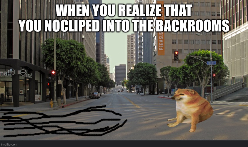 WHEN YOU REALIZE THAT YOU NOCLIPED INTO THE BACKROOMS | image tagged in memes,doge | made w/ Imgflip meme maker