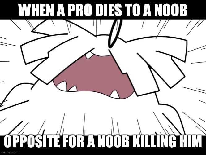 This is for Minecraft | WHEN A PRO DIES TO A NOOB; OPPOSITE FOR A NOOB KILLING HIM | image tagged in lol | made w/ Imgflip meme maker