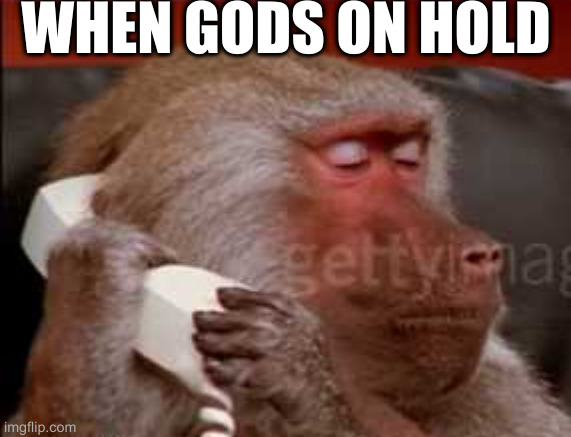 Can I take a message | WHEN GODS ON HOLD | image tagged in can i take a message | made w/ Imgflip meme maker
