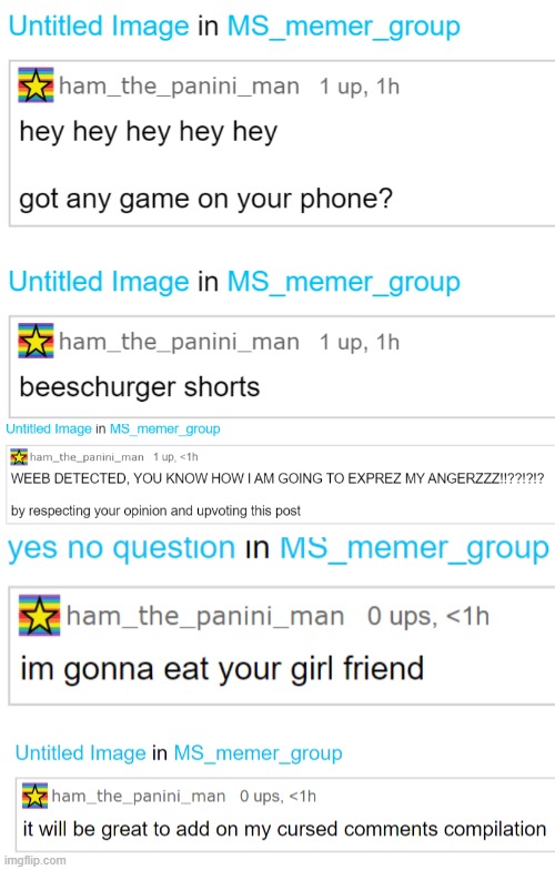 cursed comments part 7 final edition | made w/ Imgflip meme maker
