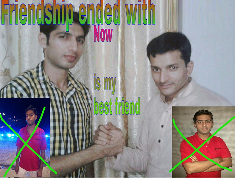 Friendship ended with (no Salman no Mudasir) Blank Meme Template