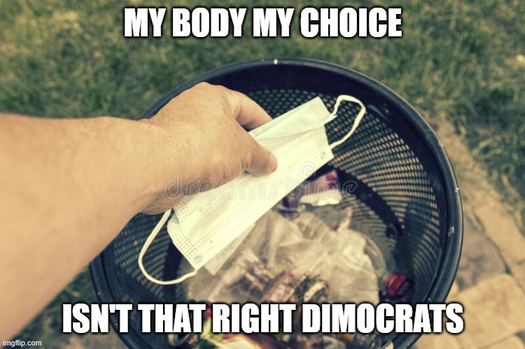 politics | MY BODY MY CHOICE; ISN'T THAT RIGHT DIMOCRATS | image tagged in political meme | made w/ Imgflip meme maker