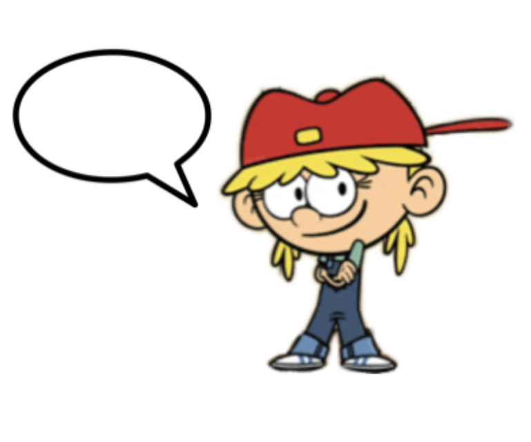 High Quality Lana loud speech bubble Blank Meme Template