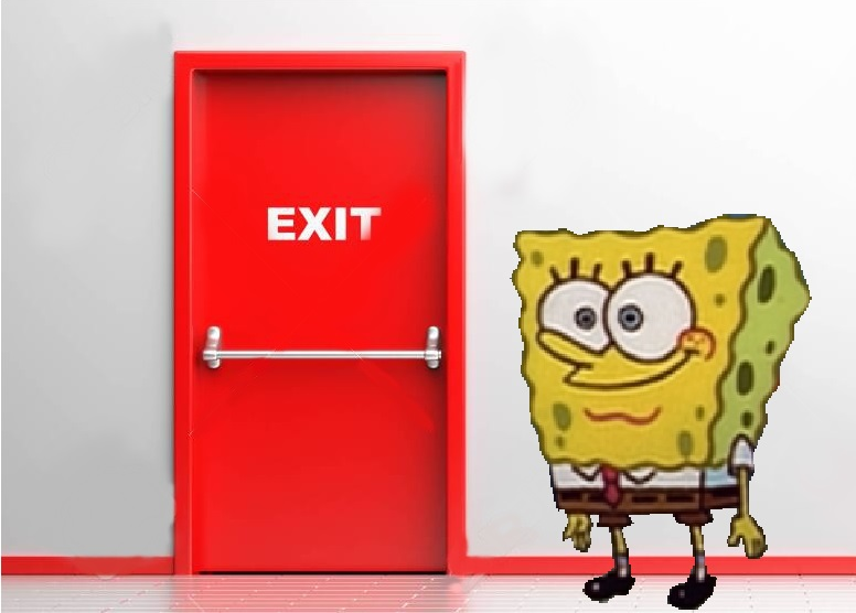 High Quality SpongeBob Door Meme Blank Meme Template