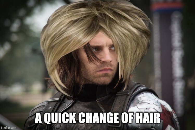 a quick change of hair | A QUICK CHANGE OF HAIR | made w/ Imgflip meme maker