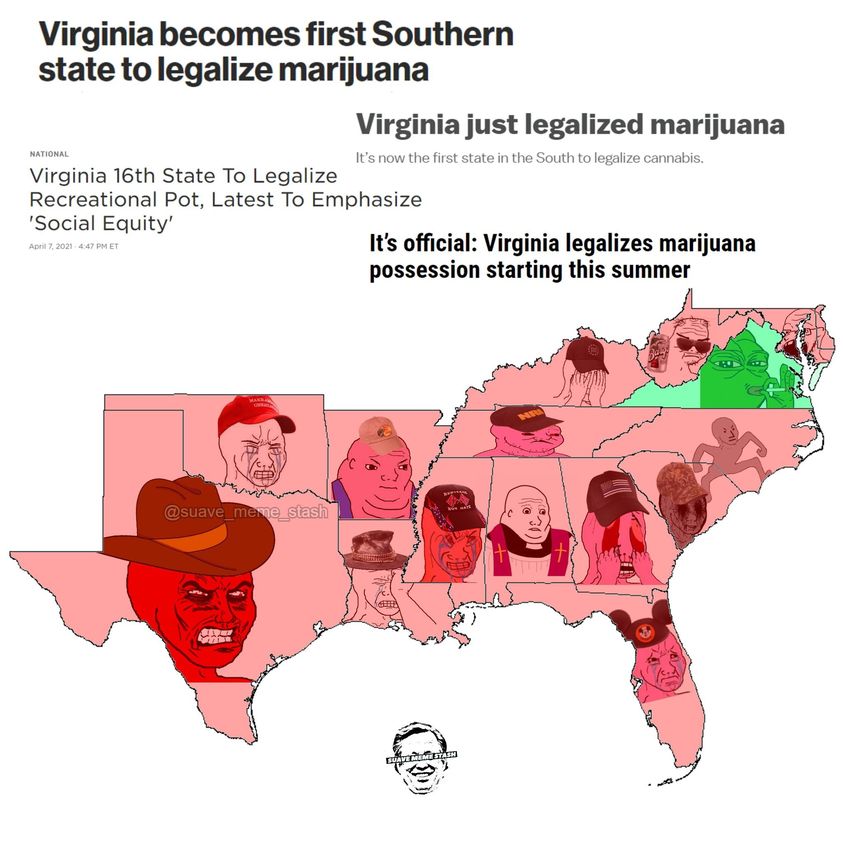 Virginia legalizes pot Blank Meme Template