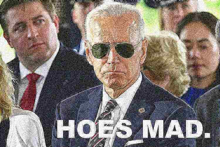 Joe Biden hoes mad deep-fried 2 Blank Meme Template