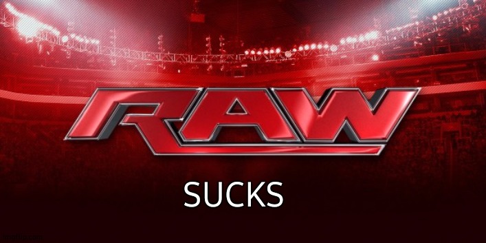 WWE RAW |  SUCKS | image tagged in wwe raw,raw,your team sucks,sucks | made w/ Imgflip meme maker