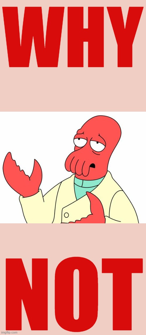 Spacing more than 100%? | WHY; NOT | image tagged in memes,futurama zoidberg | made w/ Imgflip meme maker