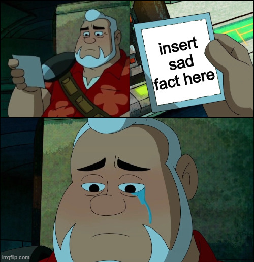 Sad (New meme template) | insert sad fact here | image tagged in max crying,meme template,ben 10 | made w/ Imgflip meme maker