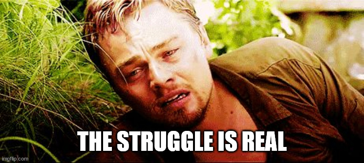the struggle | THE STRUGGLE IS REAL | image tagged in the struggle | made w/ Imgflip meme maker