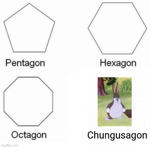 Pentagon Hexagon Octagon Meme | Chungusagon | image tagged in memes,pentagon hexagon octagon | made w/ Imgflip meme maker