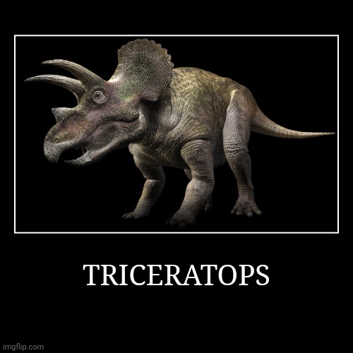 Triceratops | TRICERATOPS | | image tagged in demotivationals,triceratops | made w/ Imgflip demotivational maker