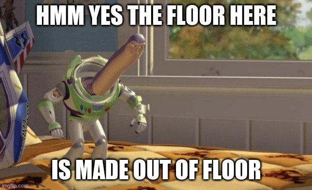 HMM YES THE FLOOR HERE IS MADE OUT OF FLOOR | image tagged in hmm yes | made w/ Imgflip meme maker