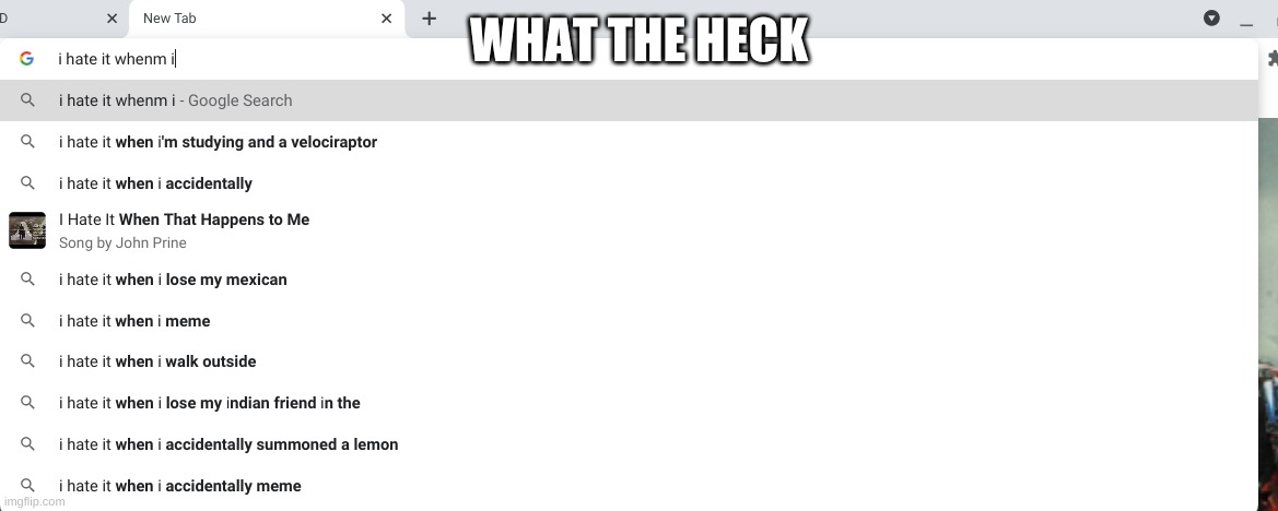 WHAT THE HECK | image tagged in excuse me what | made w/ Imgflip meme maker