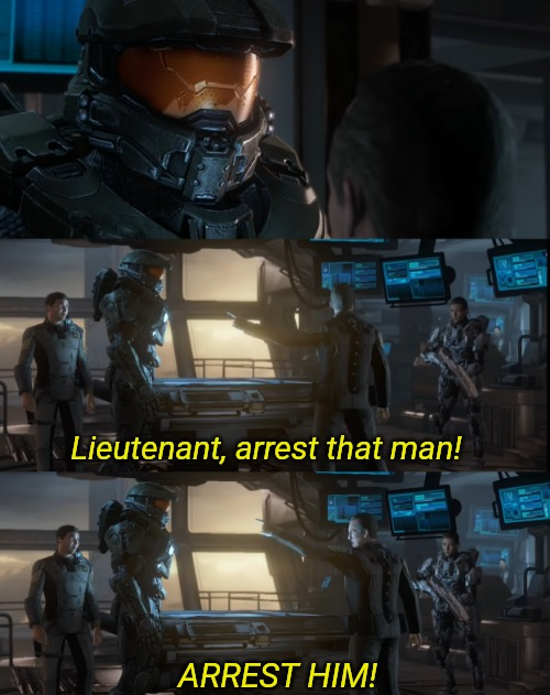 High Quality Lieutenant Arrest That Man 3 Panels Blank Meme Template