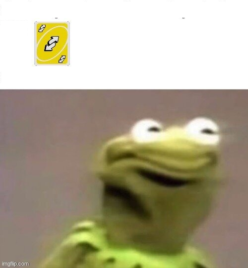 High Quality Kermit reverse card Blank Meme Template