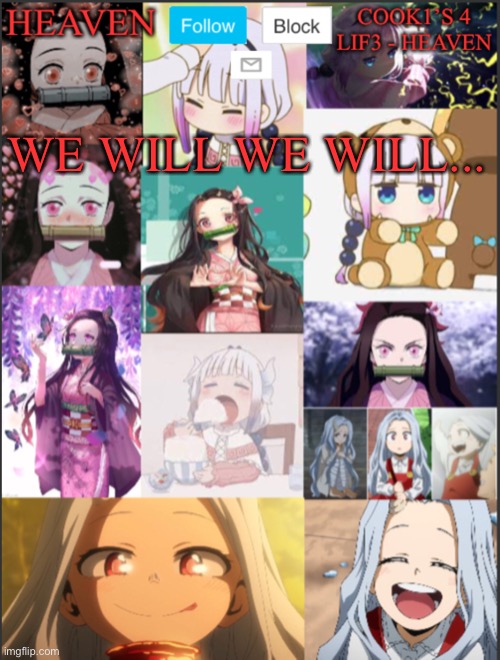 Name the song | Special edition on my temp | WE WILL WE WILL... | image tagged in heavens temp adorable | made w/ Imgflip meme maker