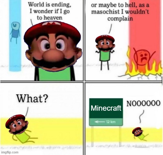 Guy goes to (insert text here) | Minecraft | image tagged in guy goes to insert text here | made w/ Imgflip meme maker