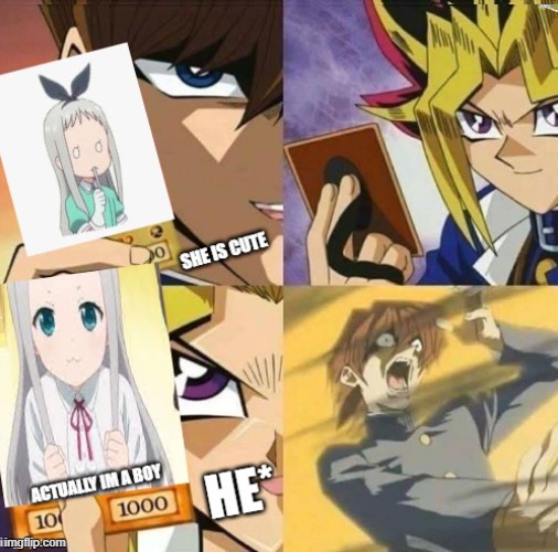 trap | image tagged in trap,anime meme,memes,yugioh card draw,reverse | made w/ Imgflip meme maker