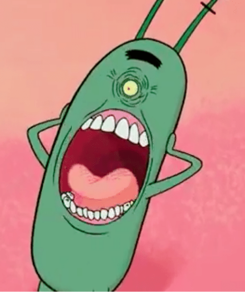 High Quality Cursed Plankton Blank Meme Template