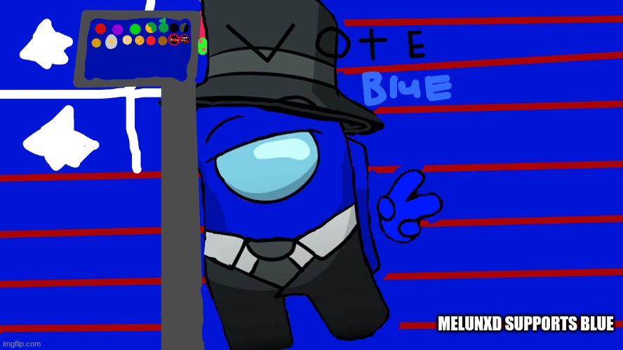 MELUNXD SUPPORTS BLUE | made w/ Imgflip meme maker