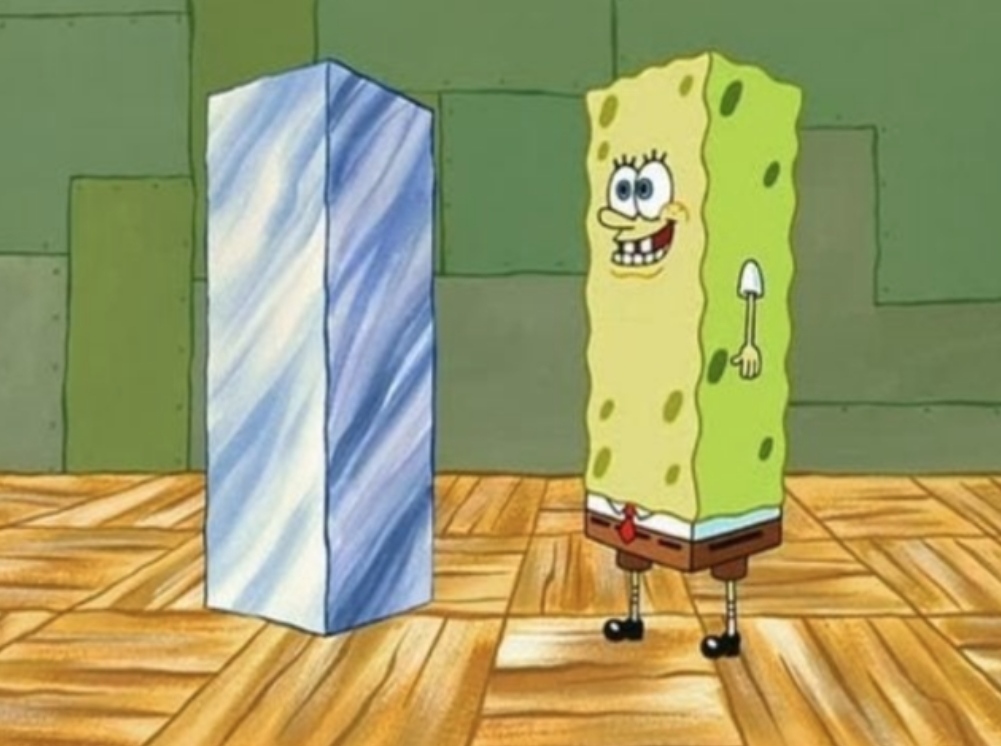 High Quality spongebob and metal tower Blank Meme Template