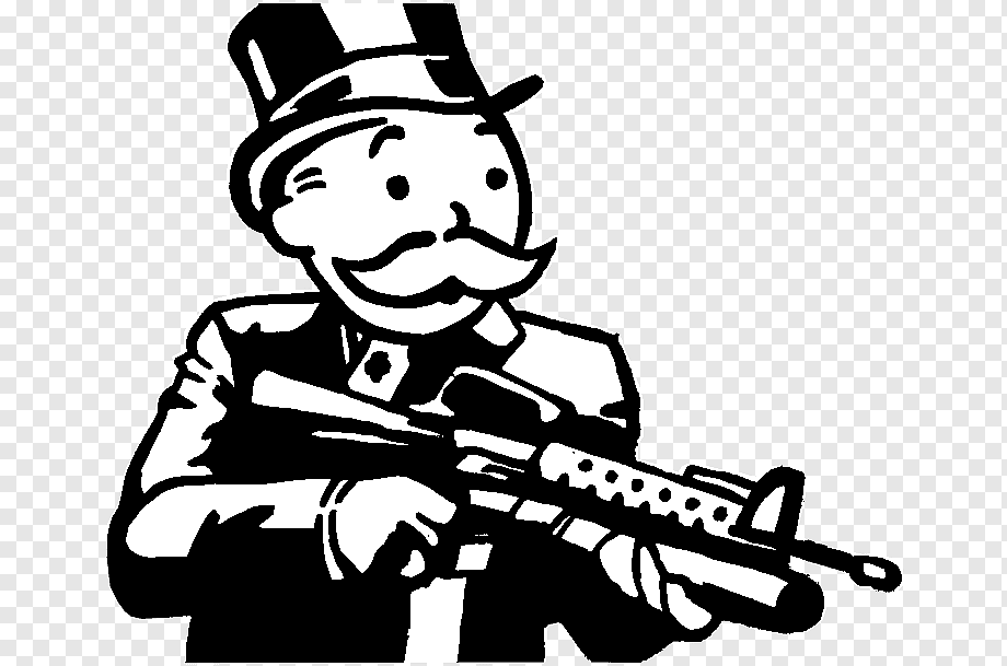 High Quality Mr. Monopoly with an f****ng gun Blank Meme Template
