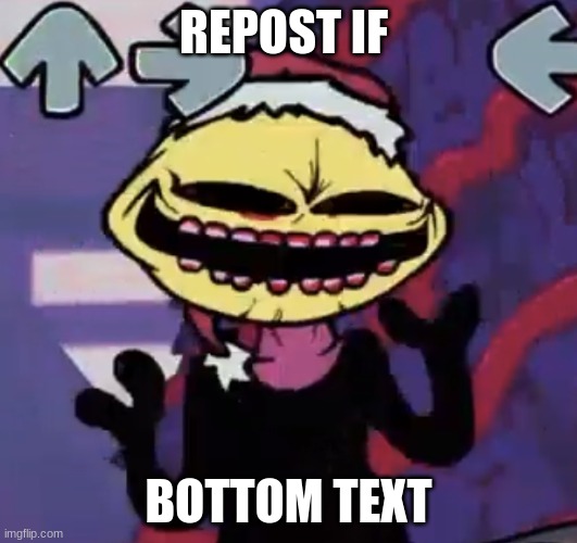E | REPOST IF; BOTTOM TEXT | image tagged in when the lemon demon is sus | made w/ Imgflip meme maker