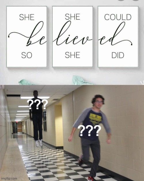 ??? ??? | image tagged in running away from a floating black man | made w/ Imgflip meme maker