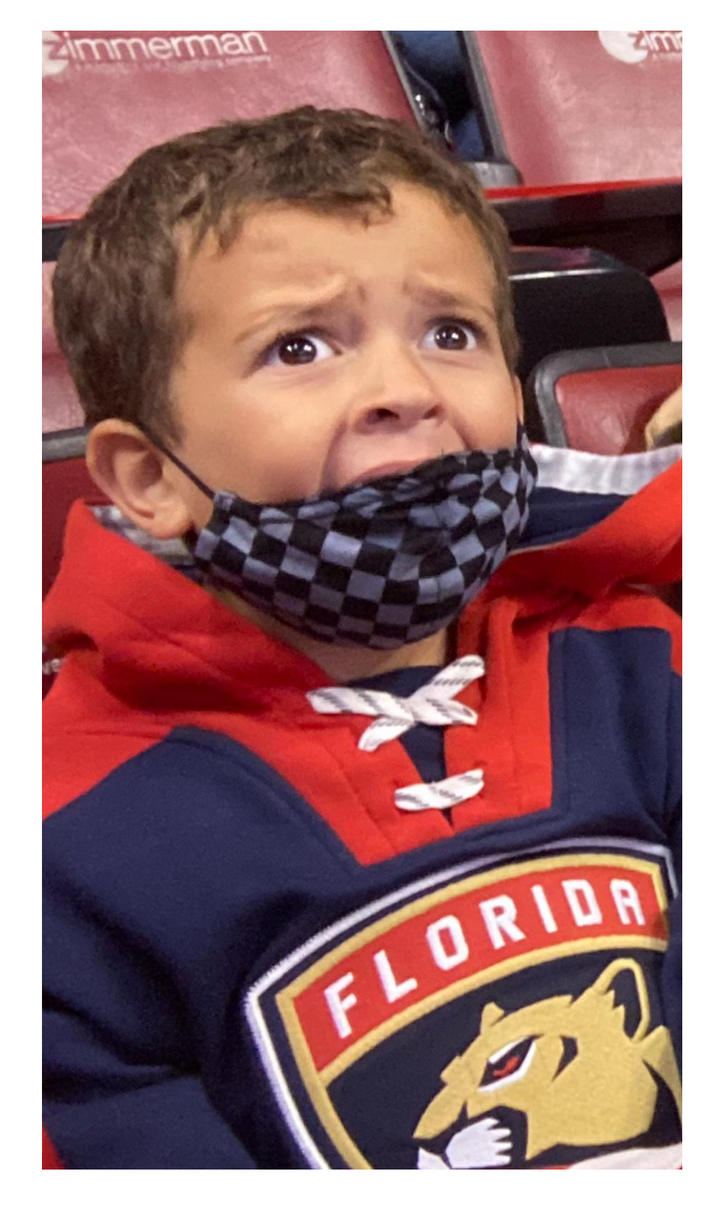 High Quality scared masked kid Blank Meme Template