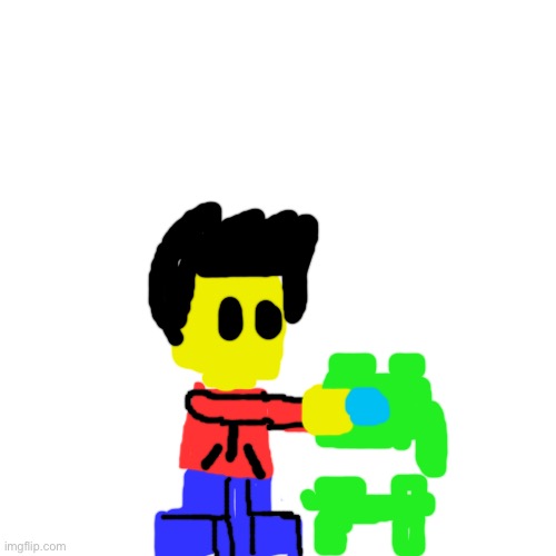 Fun sized lego Winston is building something | image tagged in memes,blank transparent square | made w/ Imgflip meme maker