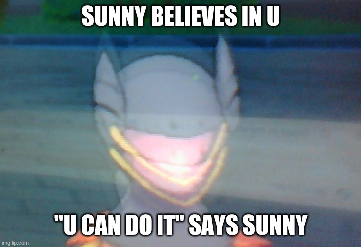 SUNNY BELIEVES IN U "U CAN DO IT" SAYS SUNNY | made w/ Imgflip meme maker