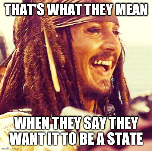 JACK LAUGH | THAT'S WHAT THEY MEAN WHEN THEY SAY THEY WANT IT TO BE A STATE | image tagged in jack laugh | made w/ Imgflip meme maker