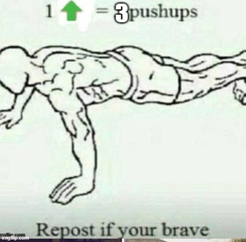A clever image title | image tagged in pushups | made w/ Imgflip meme maker