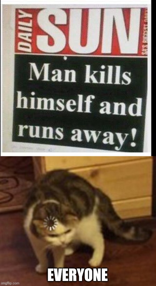 EVERYONE | image tagged in loading cat | made w/ Imgflip meme maker