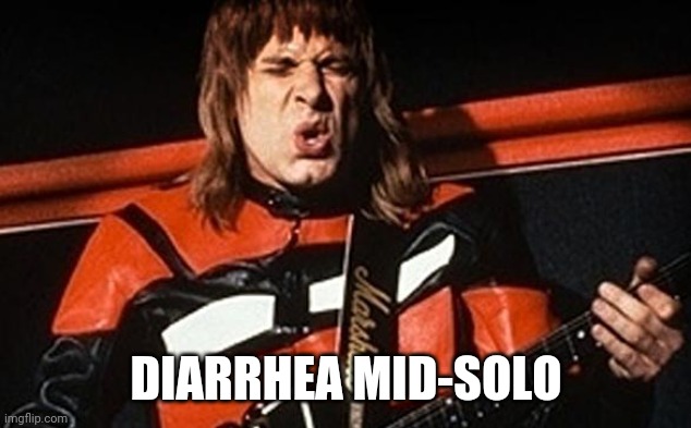 Play through it. | DIARRHEA MID-SOLO | image tagged in guitar face,diarrhea,fart,music,don't quit | made w/ Imgflip meme maker