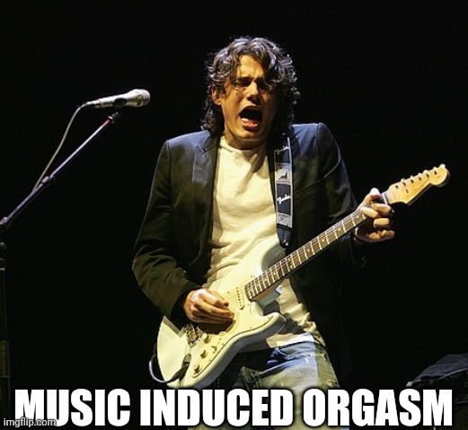 "O" face | MUSIC INDUCED ORGASM | image tagged in john mayer guitar face,orgasm,music,guitar | made w/ Imgflip meme maker