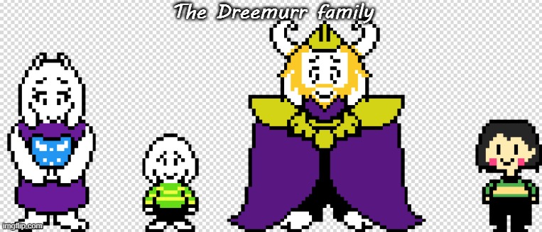 Comment who I should do next! |  The Dreemurr family | image tagged in undertale,asgore,toriel,asriel,chara | made w/ Imgflip meme maker