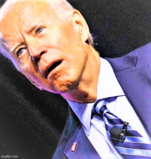 Unsettled Joe Biden. Because we can poke fun at Biden too, as we’re not in a cult | image tagged in unsettled joe biden purple | made w/ Imgflip meme maker