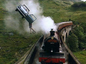 Potter flying car train Blank Meme Template