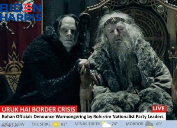 Lord Of The Rings gets more true to life everyday | image tagged in secure the border,joe biden,kamala harris,snakes | made w/ Imgflip meme maker