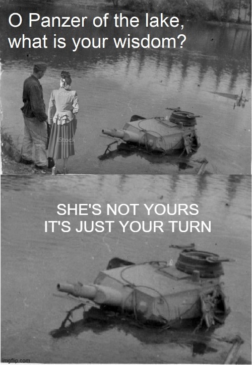 all these girls the same | SHE'S NOT YOURS IT'S JUST YOUR TURN | image tagged in o panzer of the lake,memes,funny,humor | made w/ Imgflip meme maker
