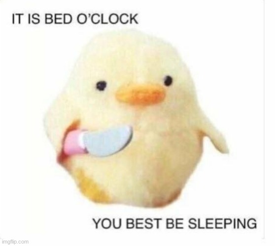 you best be sleeping | image tagged in it is bed o clock,sleep | made w/ Imgflip meme maker