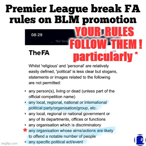 FA - YOUR RULES | YOUR  RULES     
FOLLOW  THEM ! 
particularly *; * | image tagged in follow | made w/ Imgflip meme maker